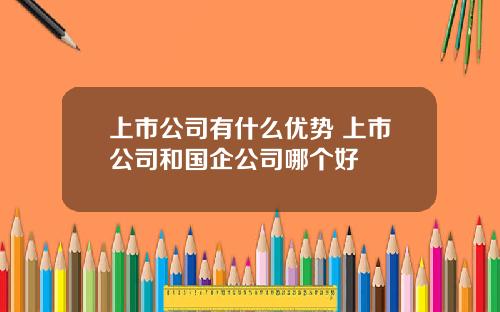 上市公司有什么优势 上市公司和国企公司哪个好