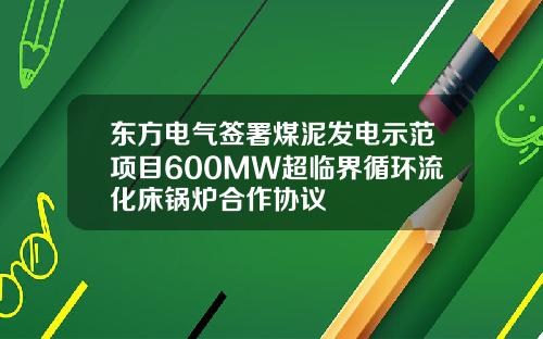 东方电气签署煤泥发电示范项目600MW超临界循环流化床锅炉合作协议