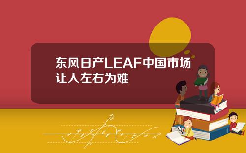 东风日产LEAF中国市场让人左右为难