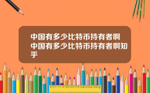 中国有多少比特币持有者啊中国有多少比特币持有者啊知乎