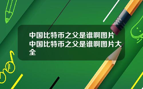 中国比特币之父是谁啊图片中国比特币之父是谁啊图片大全