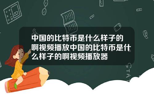 中国的比特币是什么样子的啊视频播放中国的比特币是什么样子的啊视频播放器