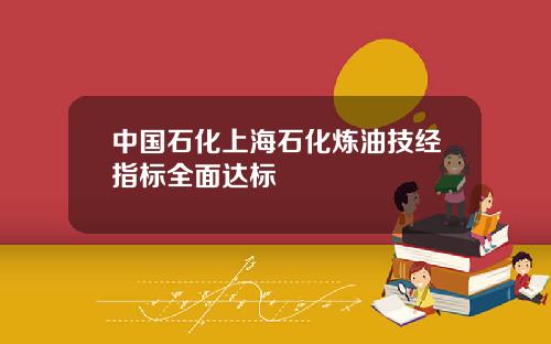 中国石化上海石化炼油技经指标全面达标