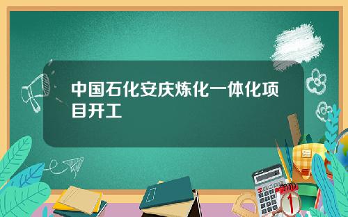 中国石化安庆炼化一体化项目开工