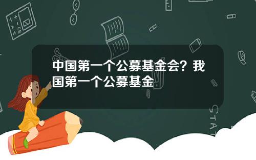 中国第一个公募基金会？我国第一个公募基金