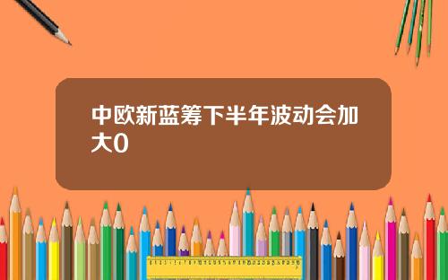 中欧新蓝筹下半年波动会加大0