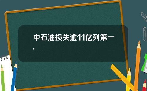 中石油损失逾11亿列第一.