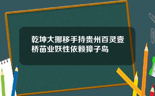 乾坤大挪移手持贵州百灵壹桥苗业妖性依赖獐子岛