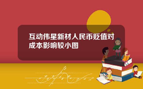 互动伟星新材人民币贬值对成本影响较小图