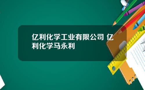 亿利化学工业有限公司 亿利化学马永利