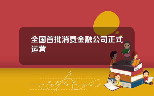 全国首批消费金融公司正式运营