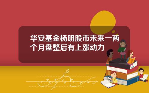 华安基金杨明股市未来一两个月盘整后有上涨动力