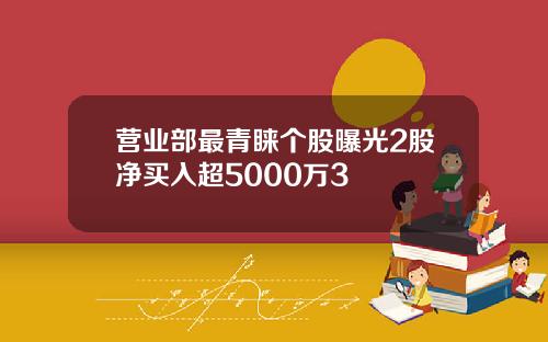 营业部最青睐个股曝光2股净买入超5000万3