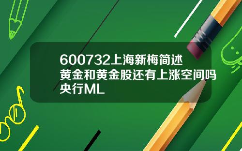 600732上海新梅简述黄金和黄金股还有上涨空间吗央行ML