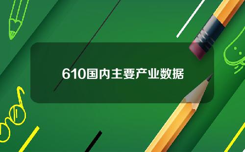 610国内主要产业数据