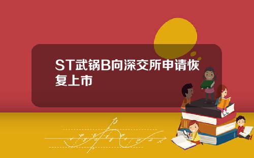 ST武锅B向深交所申请恢复上市