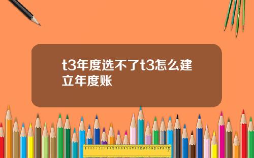 t3年度选不了t3怎么建立年度账