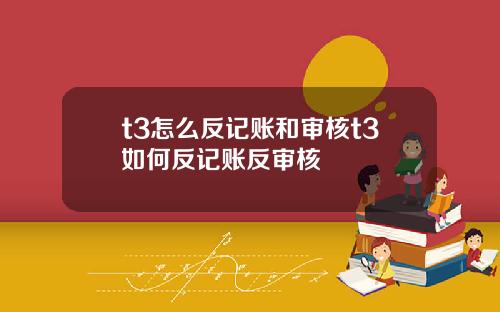 t3怎么反记账和审核t3如何反记账反审核