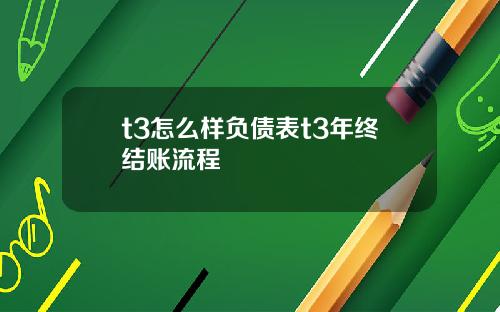 t3怎么样负债表t3年终结账流程