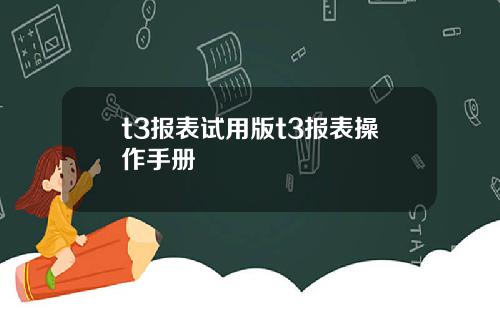 t3报表试用版t3报表操作手册