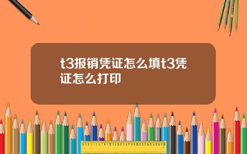 t3报销凭证怎么填t3凭证怎么打印