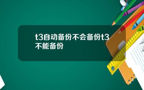 t3自动备份不会备份t3不能备份