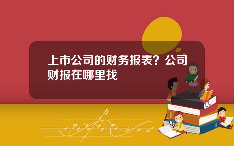 上市公司的财务报表？公司财报在哪里找