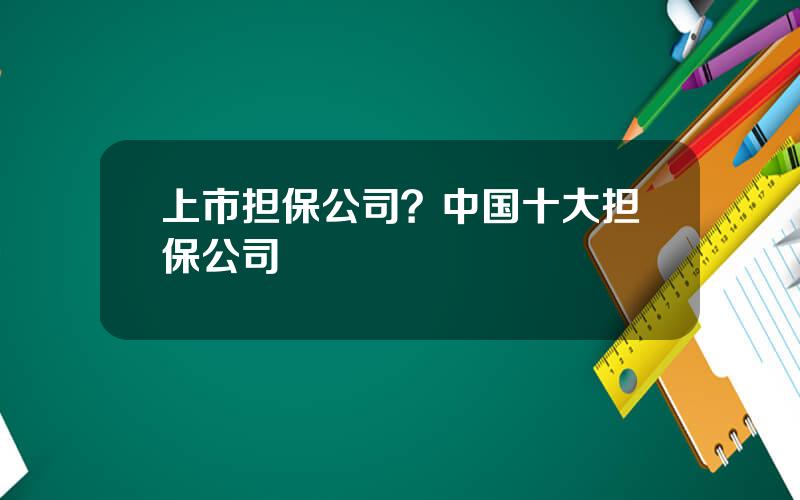 上市担保公司？中国十大担保公司