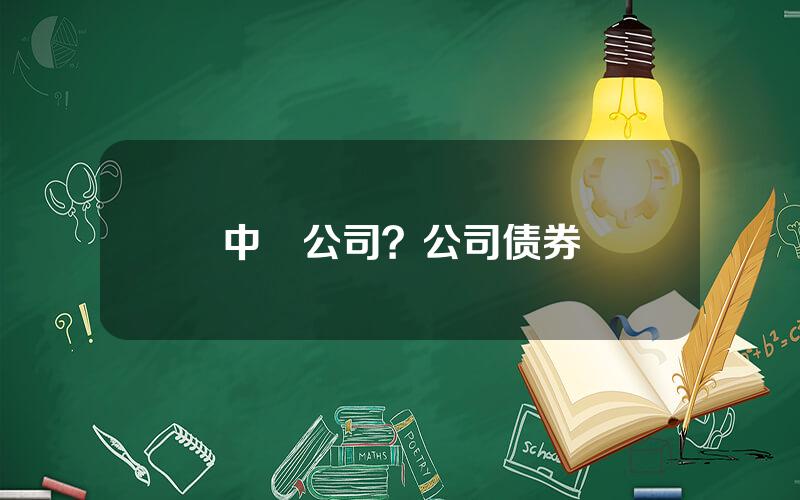 中劵公司？公司债券