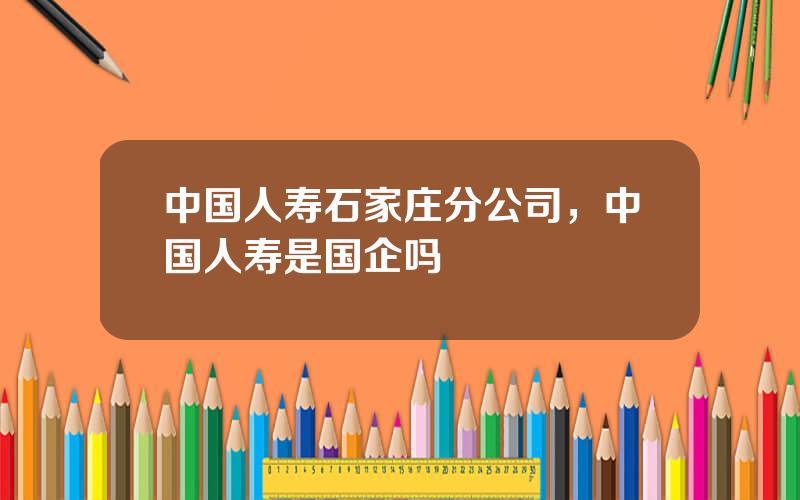 中国人寿石家庄分公司，中国人寿是国企吗