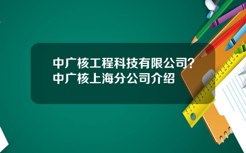 中广核工程科技有限公司？中广核上海分公司介绍