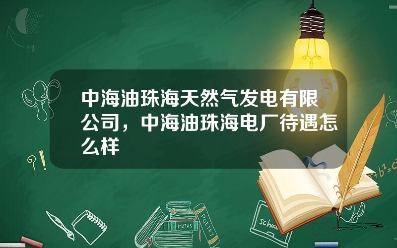 中海油珠海天然气发电有限公司，中海油珠海电厂待遇怎么样