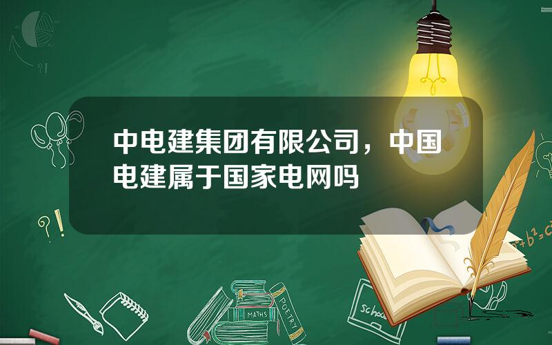 中电建集团有限公司，中国电建属于国家电网吗