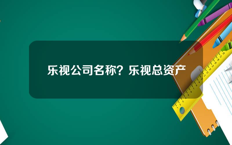 乐视公司名称？乐视总资产