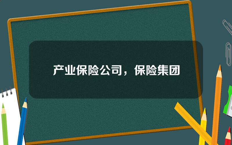 产业保险公司，保险集团