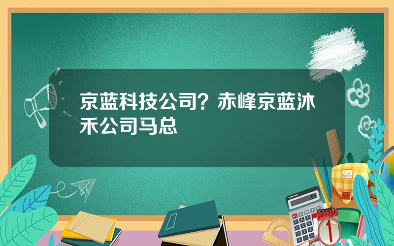 京蓝科技公司？赤峰京蓝沐禾公司马总