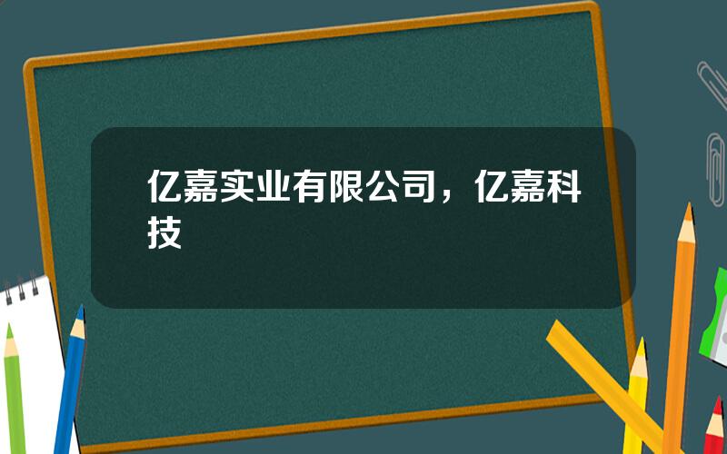 亿嘉实业有限公司，亿嘉科技