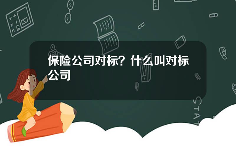 保险公司对标？什么叫对标公司