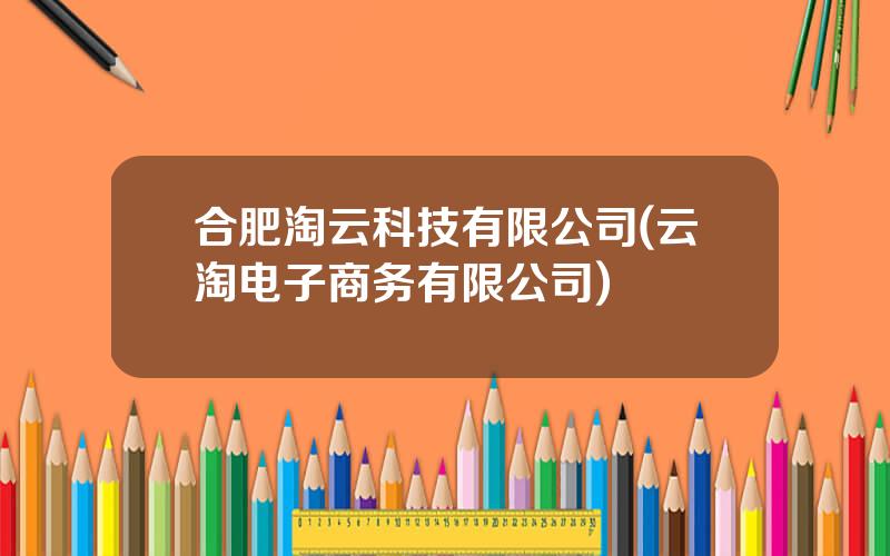 合肥淘云科技有限公司(云淘电子商务有限公司)